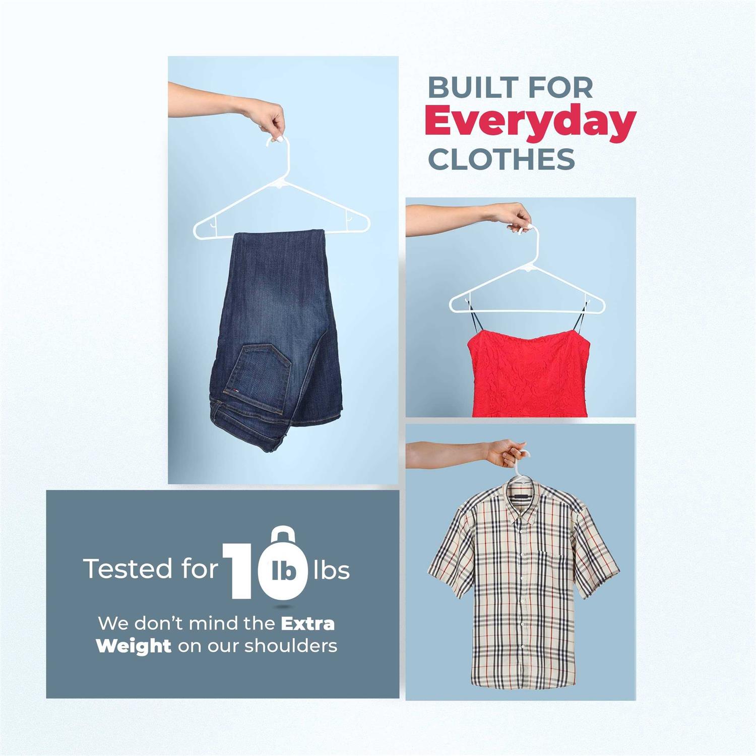 Neaties 30pk Made in USA Strong Plastic Clothes Hangers Bulk 20 30 50 100 Pack Available - Image 5