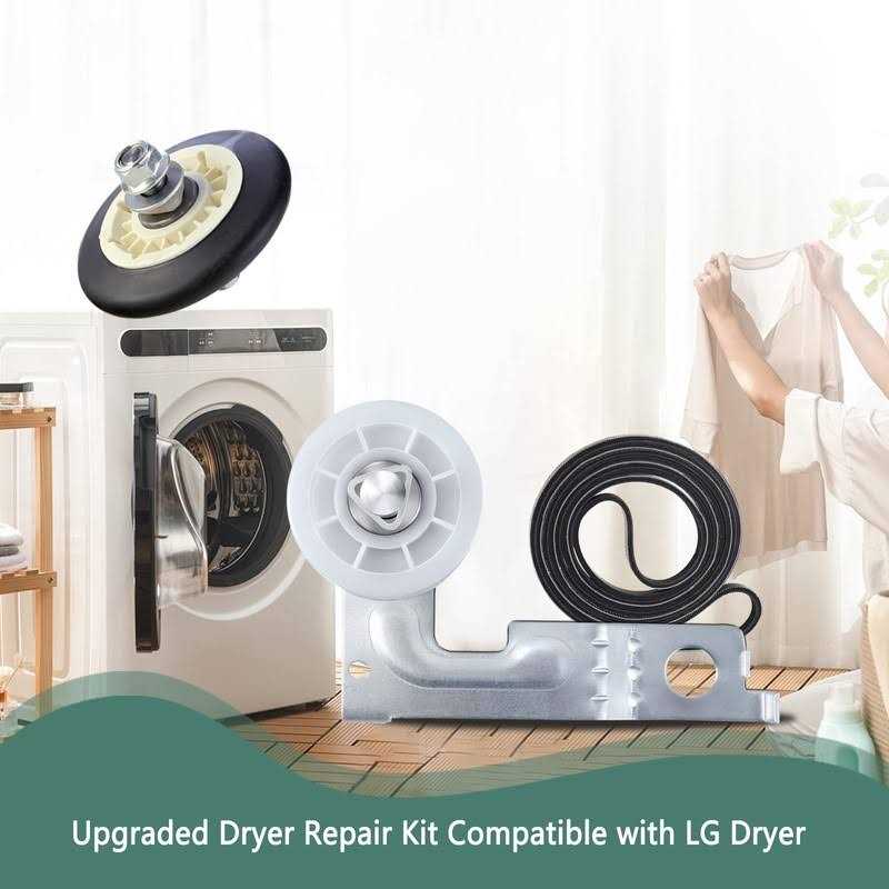 MONKEMON Upgraded Dryer Repair Kit Compatible with LG Kenmore Dryers Includes 4581EL2002C Dryer Drum Roller 4400EL2001A Dryer Belt 4561EL3002A Idler Pulley - Image 4