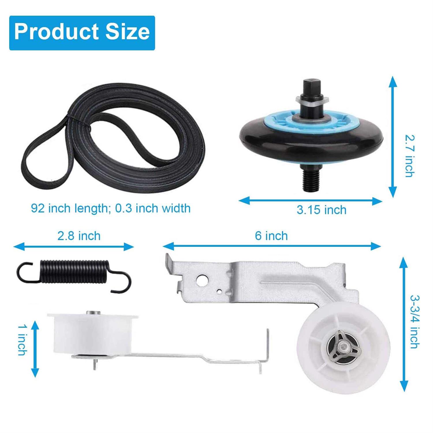 Dryer Repair Kit Replacement for Samsung Drum Roller DC97-16782A - Image 4
