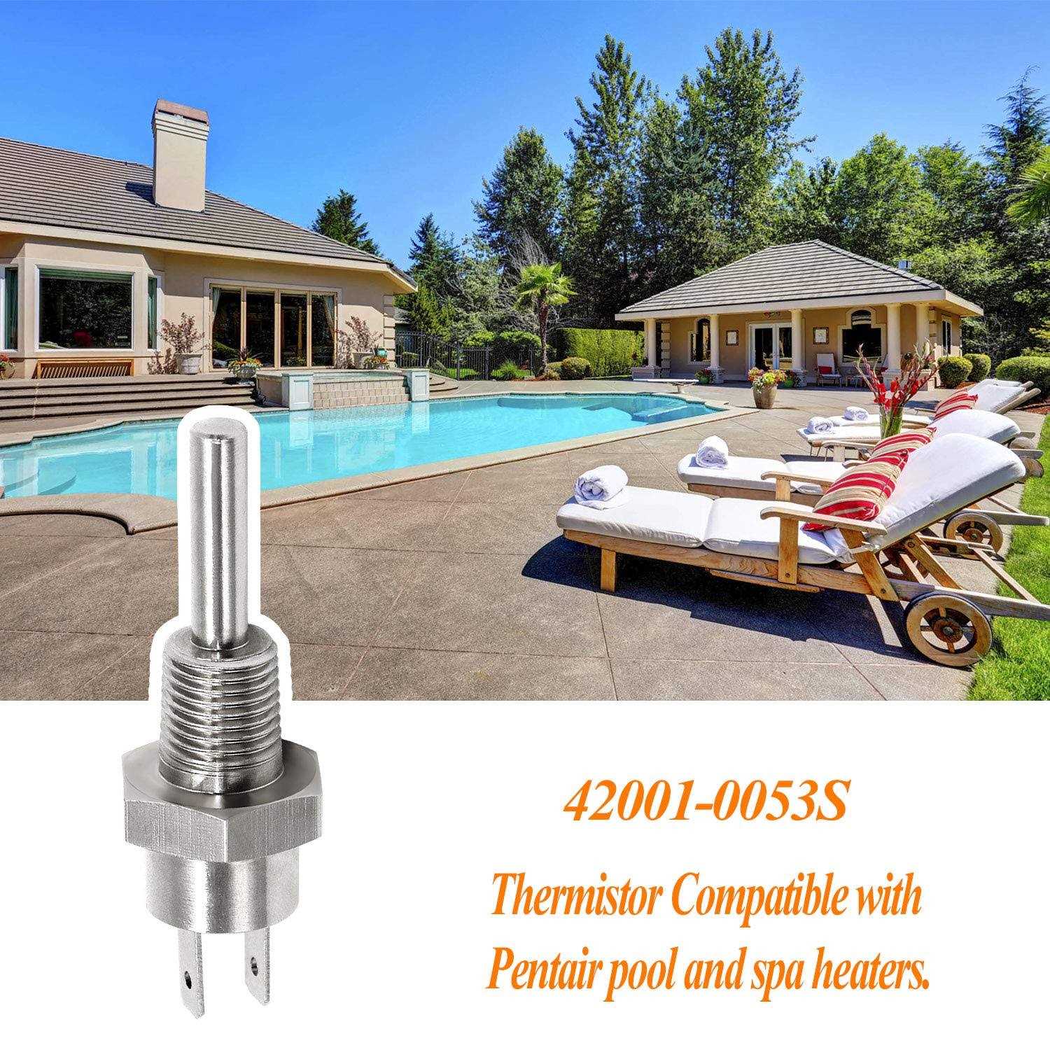 Funmit 42001-0053S Heater Thermistor Stainless Steel Replacement Part for Pentair Sta-Rite MasterTemp Max-E-Therm Pool and Spa Heater Elecrical - Image 5