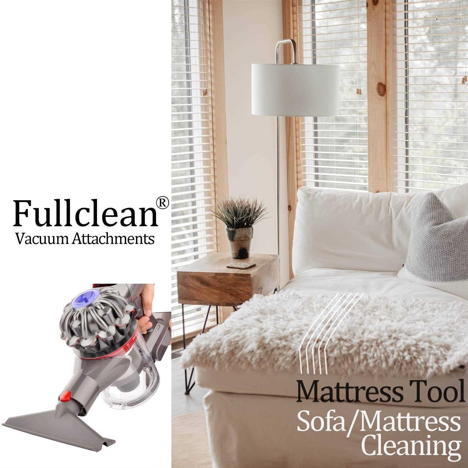 Fullclean Mattress Tool for Dyson v15 V11 V10 V8 V7 Absolute Cyclone Torque Drive Outsize Animal Trigger Motorhead Car+boat Quick Release Wide - Image 4