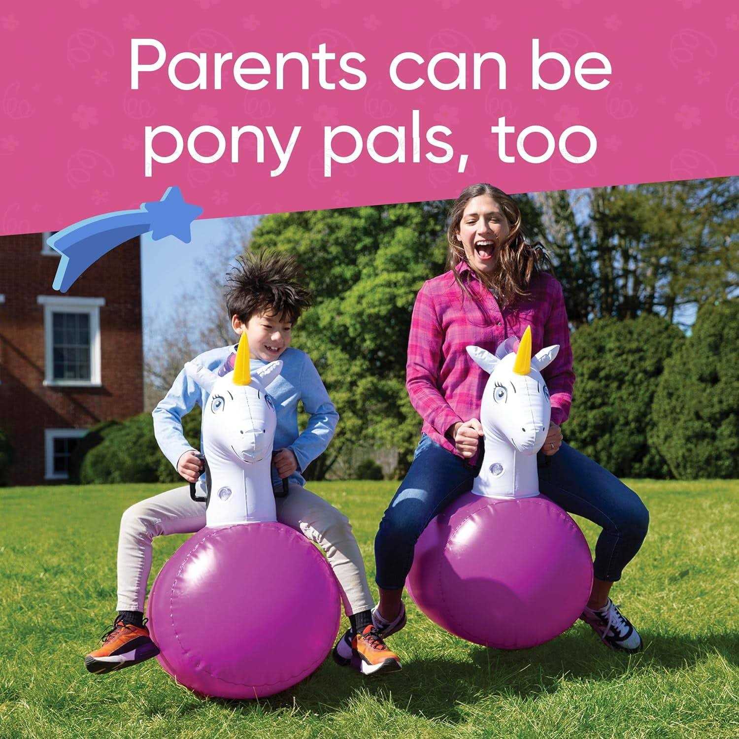 HearthSong Inflatable Ride-On Hop 'n Go Unicorns - Image 4