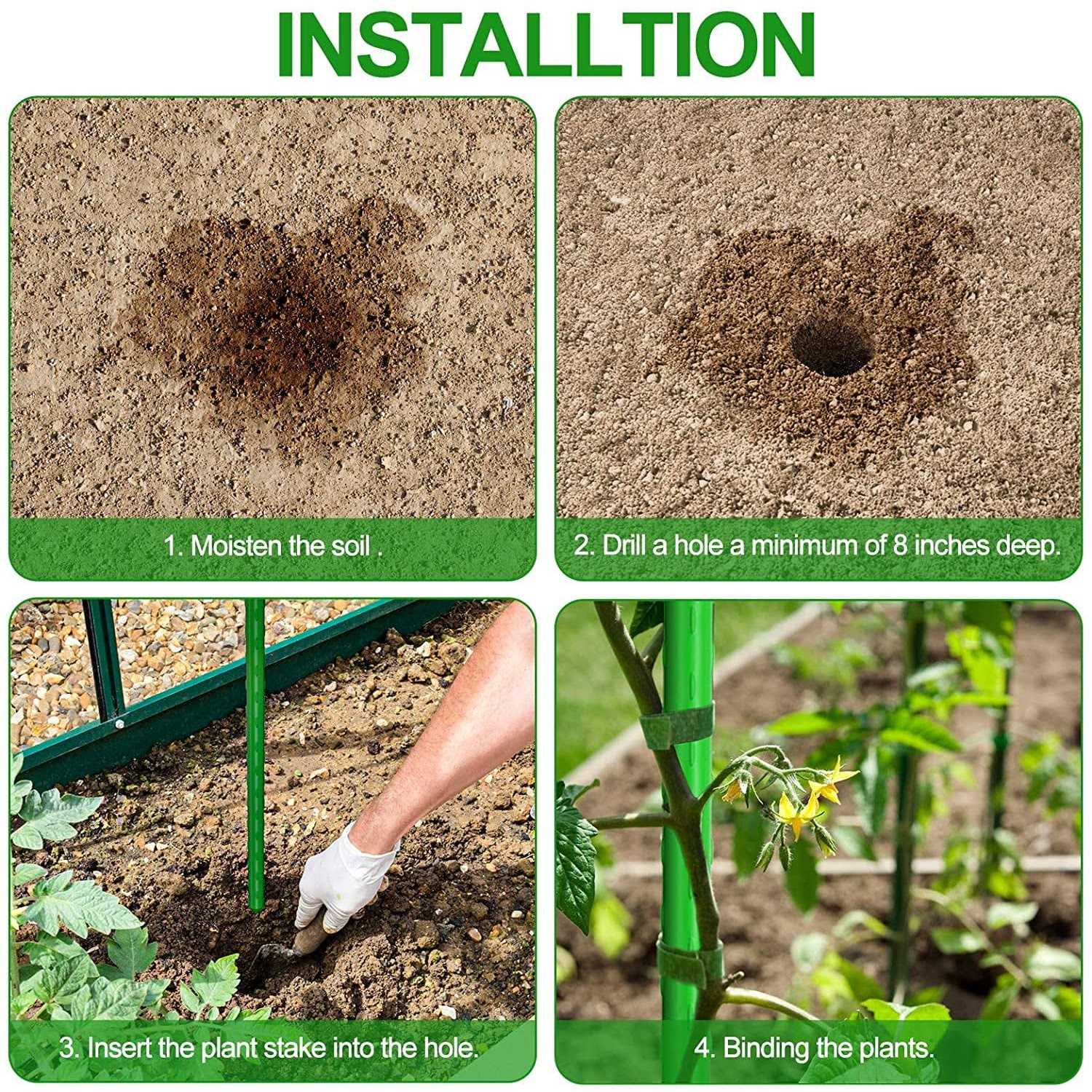 Waenlir Garden Stakes Sturdy Plant Sticks/Support - Image 5