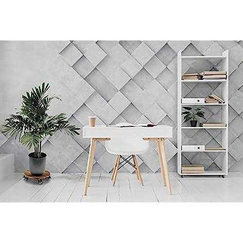 Acacia Wood Plant Caddy Plant Dolly Heavy Duty 12 inches Round Lockable - Image 5