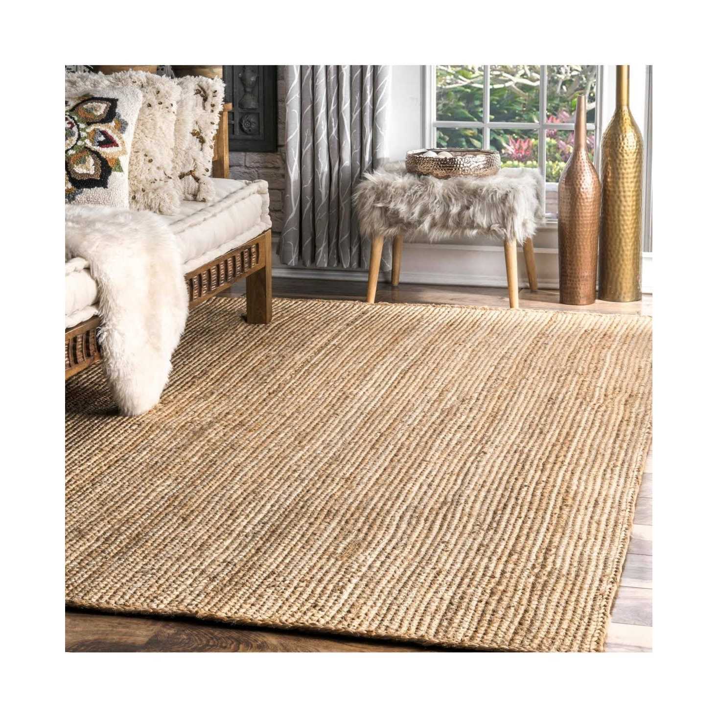 nuLOOM Hand-Woven Rigo Jute Area Rug - Image 5