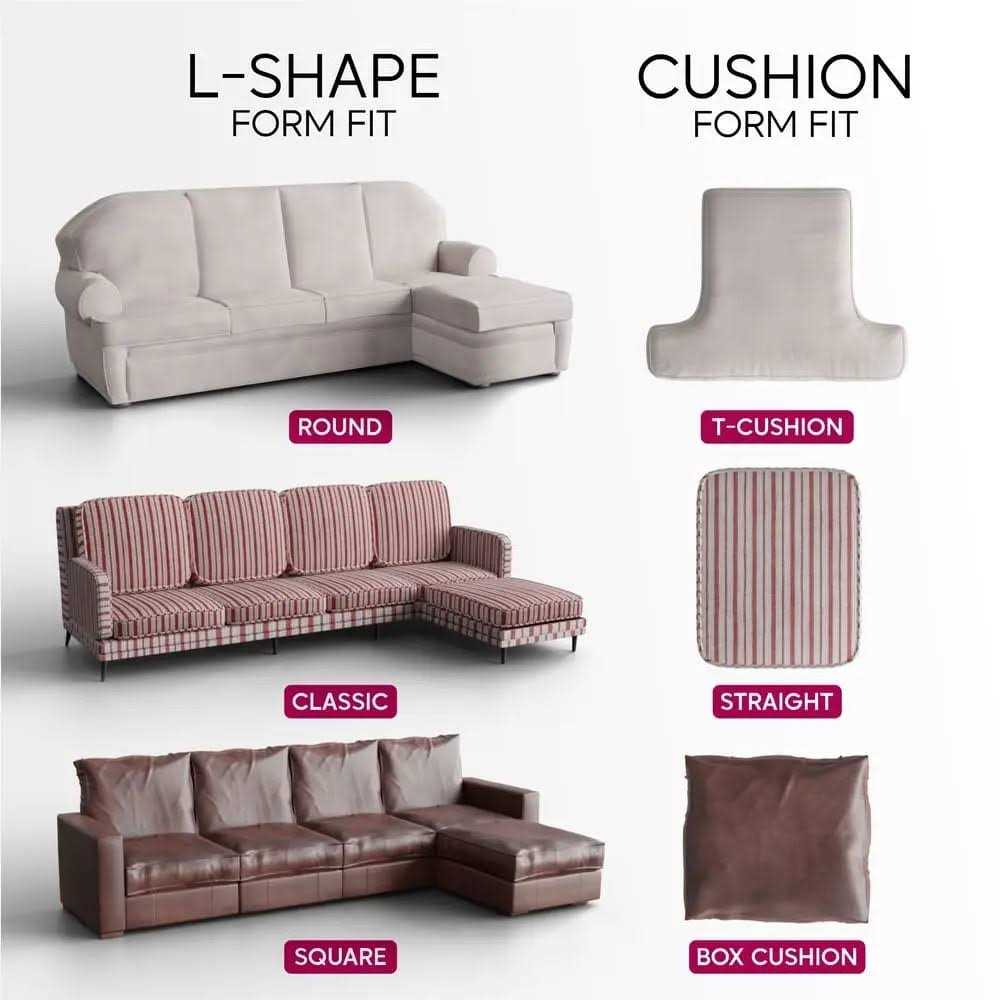 PAULATO by GA.I.CO. Sectional Couch Cover L-Shape Sofa Cover - Image 4