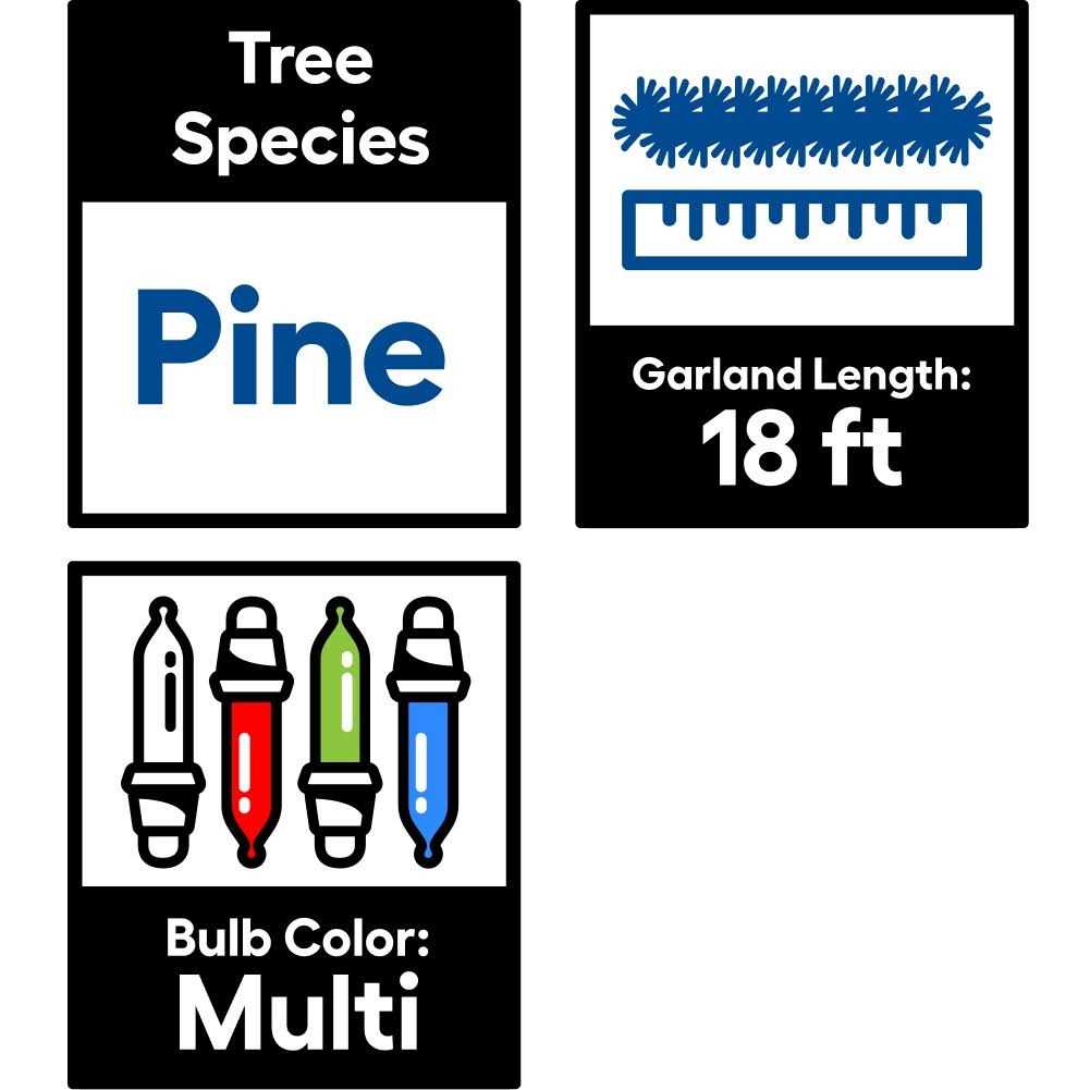 GE Indoor or Outdoor Pre-lit Electrical Outlet Pine Garland with LED Lights 84825LO - Image 5
