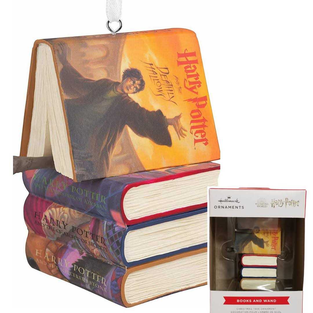 Hallmark Christmas Ornament Harry Potter Stacked Books and Wand - Image 5