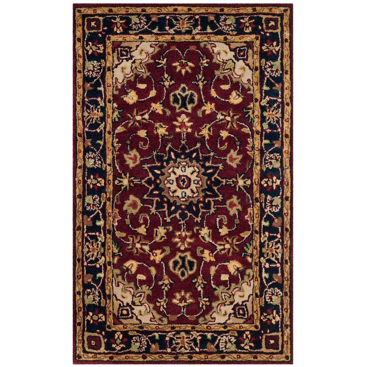 Safavieh Classic Burgundy Navy Rug - Image 5